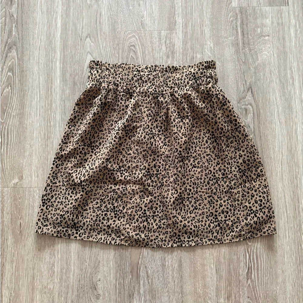 Hem & Thread Leopard Mini Skirt - Picture 1 of 5